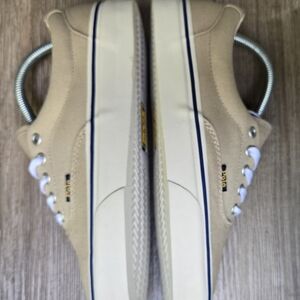 Polo Ralph Lauren Keaton-Tab Lace Up Beige/White Shoes-Men Size 8-New